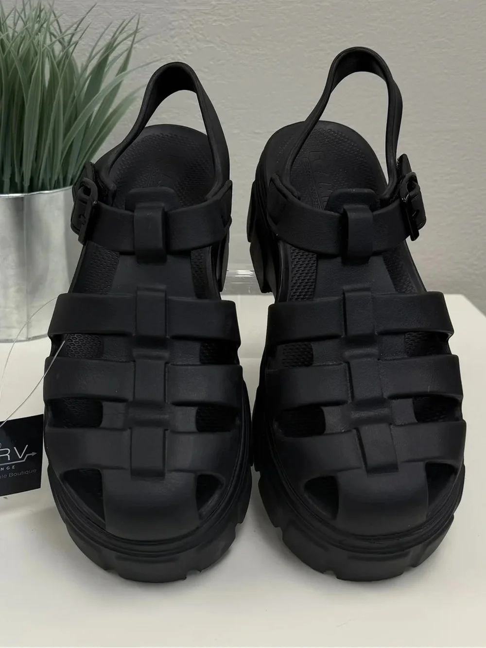 Skechers Black Foamies Cher Headliner Sandals - Size 10